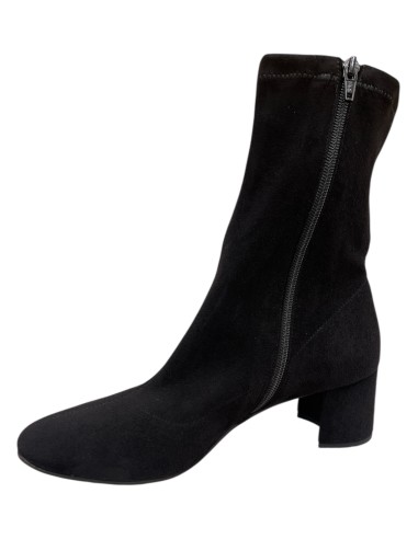 Stivaletto corto Valleverde in tessuto elasticizzato con zip e tacco 5 | Bettin Calzature