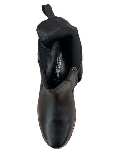 Stivaletto corto Valleverde in pelle nera con guardolo cuoio | Bettin Calzature