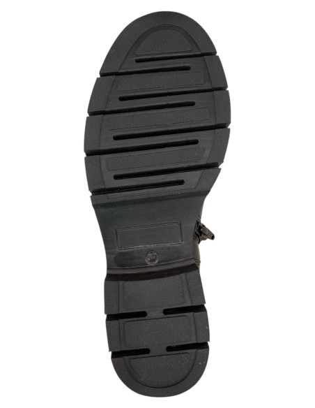 Stivaletto corto Valleverde in pelle nera con guardolo cuoio | Bettin Calzature