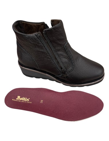 Stivaletto donna super comfort in cervo nero con plantare estraibile | Bettin Calzature
