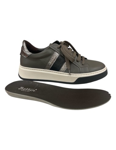 Sneakers donna pelle panna e leopardata o grigia | Bettincalzature