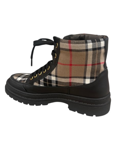 Stivaletto sportivo donna in pelle e tessuto heritage allacciato | Bettincalzature