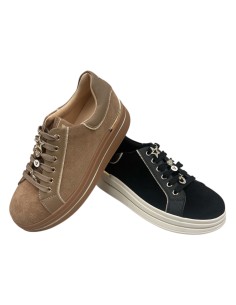 Sneakers Valleverde donna in materiali misti con dettagli chic | Bettincalzature