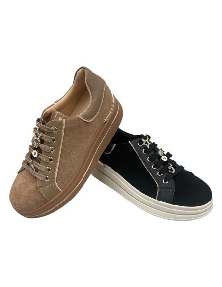 Sneakers Valleverde donna in materiali misti con dettagli chic | Bettincalzature