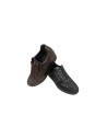 Sneakers Valleverde donna vernice e camoscio nero o testa di moro con zip | Bettincalzature