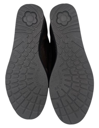 Sneakers Valleverde donna vernice e camoscio nero o testa di moro con zip | Bettincalzature