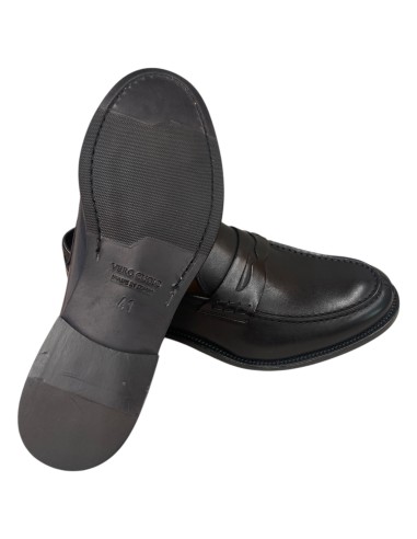 Mocassino uomo in vitello nero o blu con suola cucita | Bettin calzature