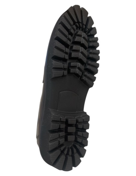 Mocassino uomo nappa nera a sacchetto fondo gomma strutturato | Bettin calzature