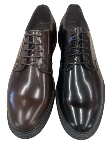 Derby uomo in vitello spazzolato | Nero e Testa di Moro | Fondo ultralight | Bettin Calzature