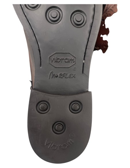 Scarpa stringata uomo vitello nero o marrone con fondo cuoio + Morflex Vibram e coda di rondine | Bettin Calzature