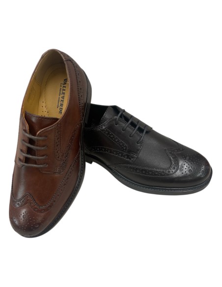 Scarpa stringata uomo Valleverde coda di rondine in pelle nera o marrone | Bettin Calzature