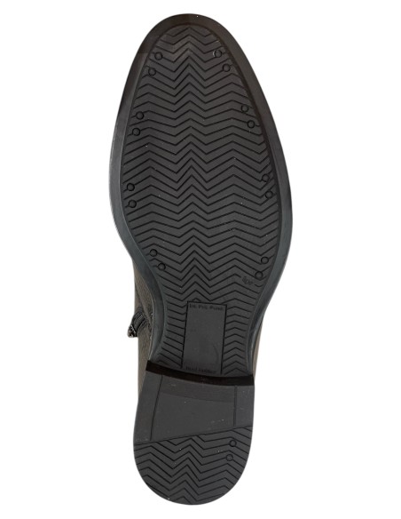 Stivaletto uomo in cervo nero con fodera in agnello e zip laterale | Bettin Calzature