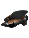 Mary Jane Donna in Naplac Nero o Ghianda – Punta Affusolata, Tacco 4 cm, Cinturino con Fibietta | Bettin Calzature