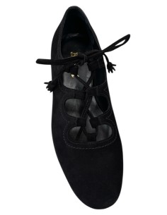 Décolleté Stringato in Camoscio Artigianale – Tacco 3,5 cm, Possibile Abbinamento Borsa – Bettin Calzature