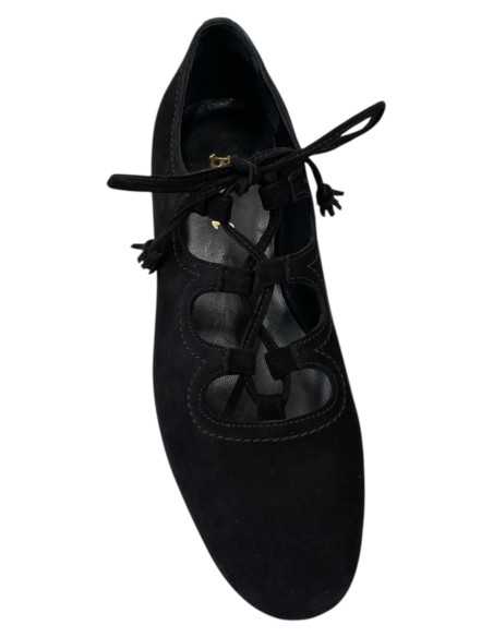 Décolleté Stringato in Camoscio Artigianale – Tacco 3,5 cm, Possibile Abbinamento Borsa – Bettin Calzature