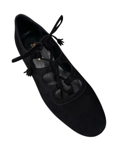 Décolleté Stringato in Camoscio Artigianale – Tacco 3,5 cm, Possibile Abbinamento Borsa – Bettin Calzature