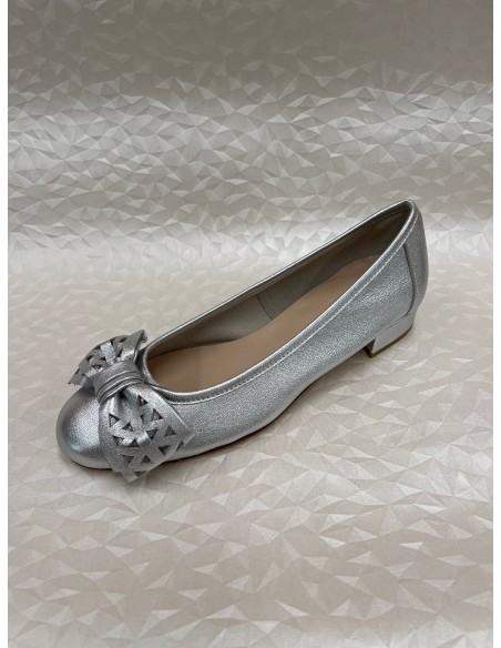 Ballerina Laminato argento Donna – Pelle Sfoderata – Bettin Calzature