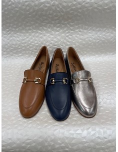 Mocassino Donna in Nappa con Morsetto Oro – Fondo Cuoio Antiscivolo – Bettin Calzature