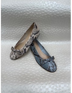 Ballerina Donna Stampa Pitone Roccia o Azzurro – Sfoderata – Bettin Calzature