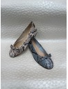Ballerina Donna Stampa Pitone Roccia o Azzurro – Sfoderata – Bettin Calzature