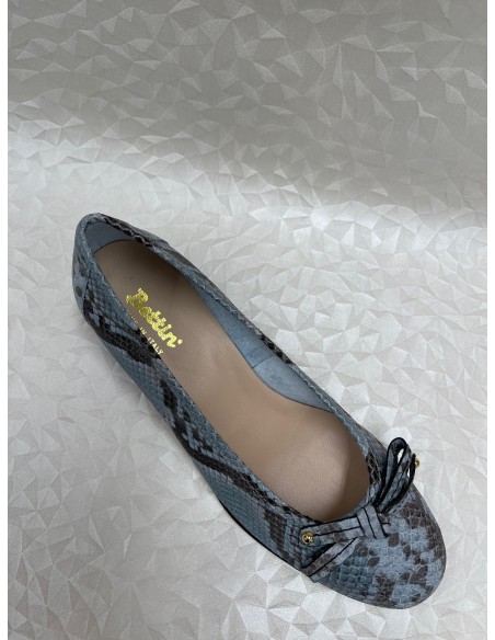 Ballerina Donna Stampa Pitone Roccia o Azzurro – Sfoderata – Bettin Calzature