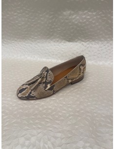 Mocassino Donna Stampa Pitone con Nappine Laminato Alba – Bettin Calzature