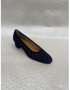 Décolleté Donna Traforata Camoscio Blu – Tacco 5 cm – Bettin Calzature