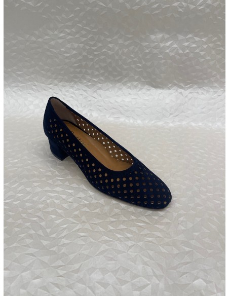 Décolleté Donna Traforata Camoscio Blu – Tacco 5 cm – Bettin Calzature