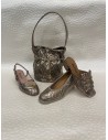 Coordinato Donna Pitone Oro – Borsa Secchiello e Slingback Décolleté o Ciabattina – Bettin Calzature