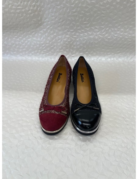 Ballerina elastico tessuto e pelle – Scarpe donna | Bettin