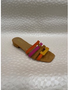 Ciabattina Donna Multicolor in Camoscio Miele – Tacco 2 cm – Bettin Calzature