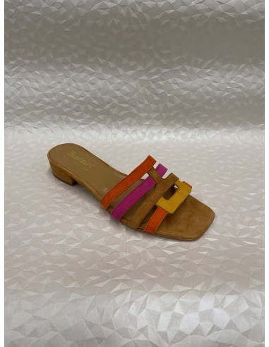 Ciabattina Donna Multicolor in Camoscio Miele – Tacco 2 cm – Bettin Calzature