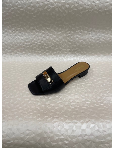 Ciabattina Donna in Vitello Bianco Nero o Mattone – Accessorio Oro – Bettin Calzature