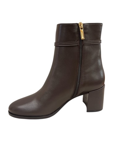Stivaletto donna pelle nappata marrone tacco 5 cm | Bettin Calzature