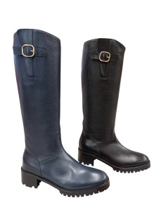 Stivale lungo donna vitello e cervo con fondo carroarmato | Bettin Calzature