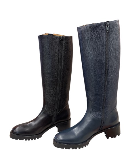 Stivale lungo donna vitello e cervo con fondo carroarmato | Bettin Calzature