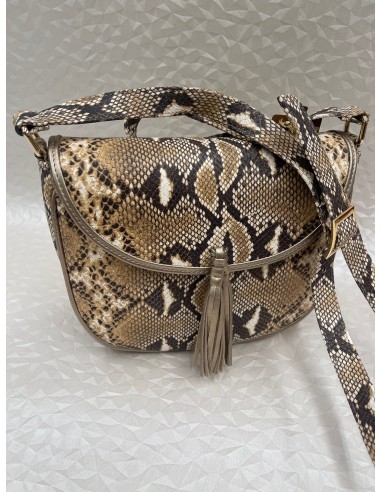 Borsa Donna Piccola in Stampa Pitone con Tracolla – Dettagli Laminato Alba – Bettin Calzature