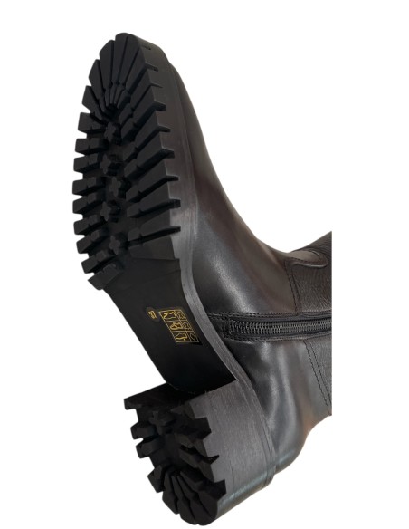 Stivale lungo donna vitello e cervo con fondo carroarmato | Bettin Calzature