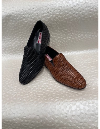 Scarpa Uomo Senza Lacci in Pelle Intrecciata – Fondo Cuoio – Bettin Calzature