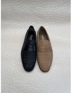 Mocassino Uomo Intrecciato Spina di Pesce in Pelle – Fondo Cuoio – Bettin Calzature