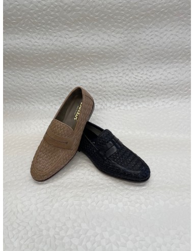 Mocassino Uomo Intrecciato Spina di Pesce in Pelle – Fondo Cuoio – Bettin Calzature
