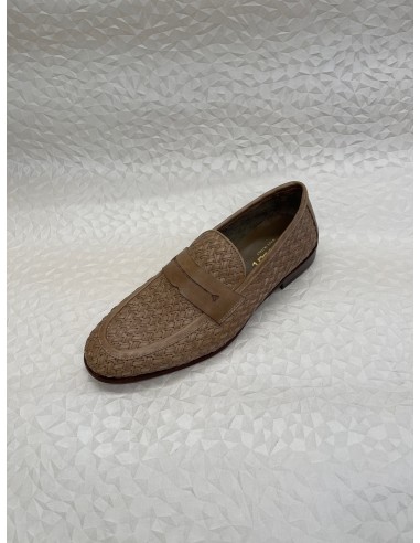 Mocassino Uomo Intrecciato Spina di Pesce in Pelle – Fondo Cuoio – Bettin Calzature