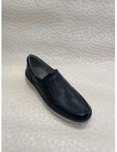 Slip-On Uomo Valleverde in Vitello Blu – Fondo Gomma – Bettin Calzature