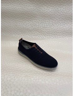 Scarpa Stringata Uomo Valleverde in Tessuto Elasticizzato Blu – Fondo Gomma – Bettin Calzature