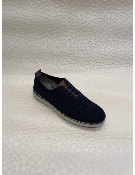 Scarpa Stringata Uomo Valleverde in Tessuto Elasticizzato Blu – Fondo Gomma – Bettin Calzature