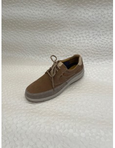 Scarpa Stringata Uomo Valleverde in Camoscio Beige Havana – Fondo Gomma – Bettin Calzature