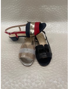 Sandalo Donna in Pelle con Fasce e Cinturino – Tacco 3 cm – Bettin Calzature